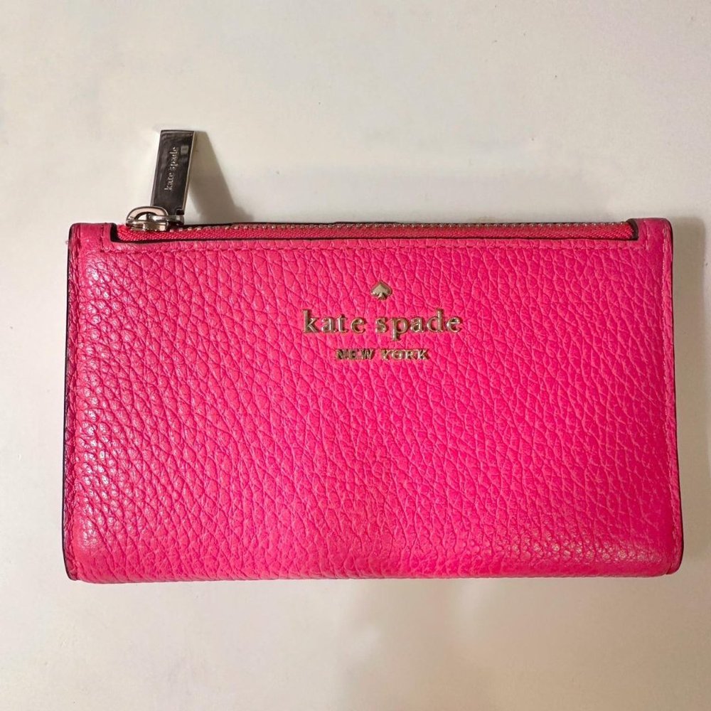 Kate Spade New York Pink Leather Bifold Wallet, New & Perfect Condition